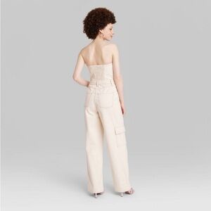Women's Tube Cargo Denim Jumpsuit - Wild
Fable™ Off-White new 🆕